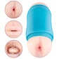 Masturbateur oral et anal Delite Two Ways - Blanc