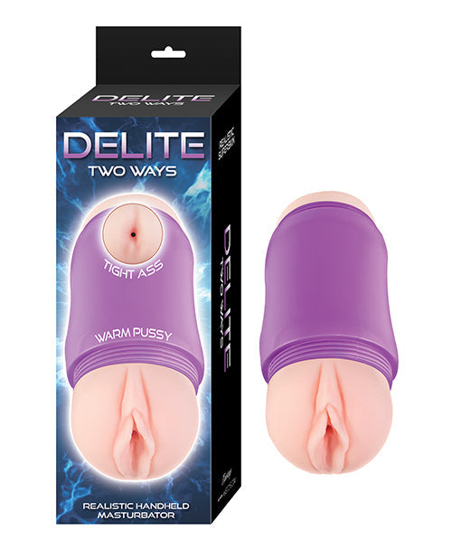 Delite Two Ways Masturbador de Vagina y Ano - Blanco