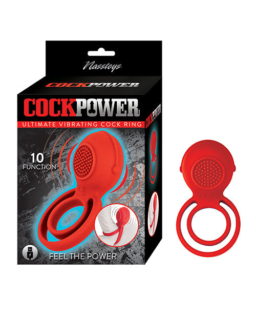 Anillo vibrador definitivo para pene Cockpower - Rojo