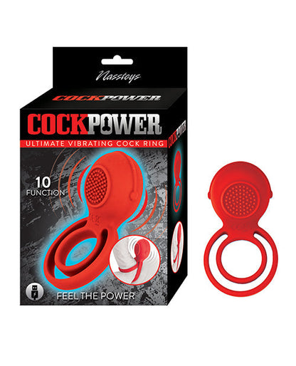 Anillo vibrador definitivo para pene Cockpower - Rojo