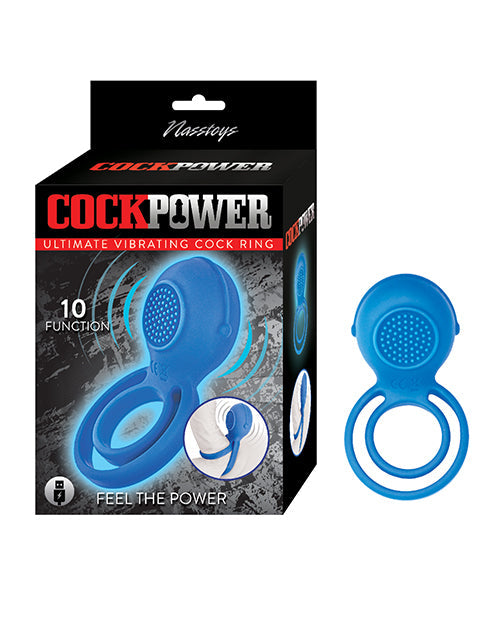 Anillo vibrador definitivo para el pene de Cockpower - Azul
