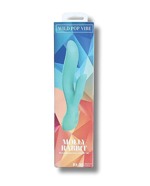 Vibrador Punto G Wild Pop | Vibrador Molly Rabbit | Vibrador Doble de Clítoris Aqua | Mejor Vibrador para Mujeres