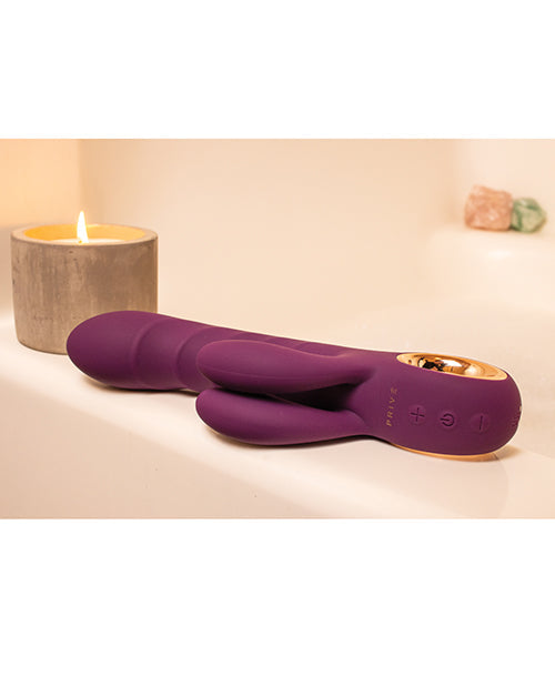 Vibrador de punto G PRIVE | Supervibrador Rabbit | Vibrador de clítoris morado de 10 funciones | Mejor vibrador para mujeres
