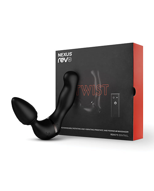 Masajeador rotatorio y vibrador Nexus Revo Twist - Negro