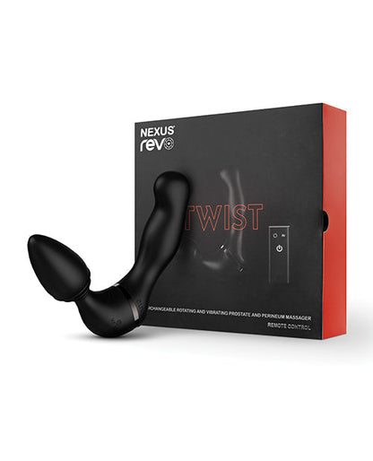 Masajeador rotatorio y vibrador Nexus Revo Twist - Negro