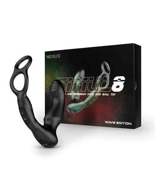 Nexus Simul8 Wave Double Anneau Pénien Massage Prostate - Noir