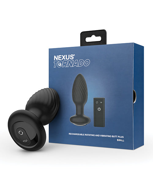Nexus Tornado Petit plug anal rotatif et vibrant - Noir