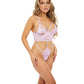 Zoe Peek A Boo Body de encaje de copa suave con tanga trasero Lavandula L/XL
