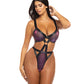 Body string avec armatures et lanières Jade - Coupe haute - Noir irisé foncé XL
