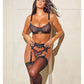 Ensemble soutien-gorge 3 pièces Azalea noir grande taille