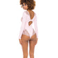 Body Maria en maille côtelée et dentelle Crystal Rose T.LG
