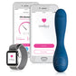Vibrador Bluetooth OhMiBod | Vibrador controlado por aplicación Nex 2 de 2.ª generación | Vibrador de teléfono azul marino