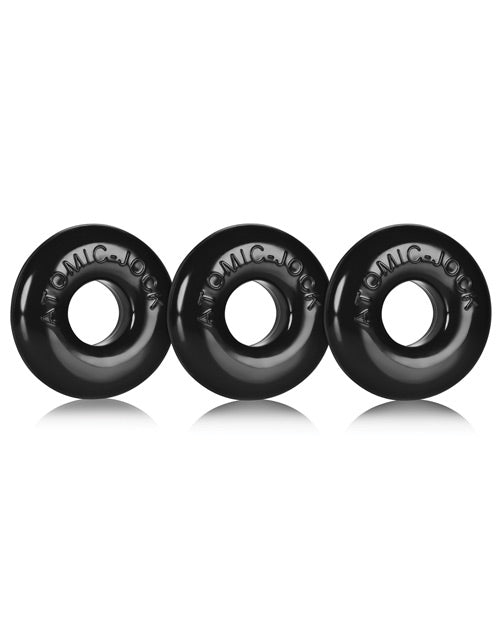 Oxballs Ringer Donut 1 - Negro Paquete de 3