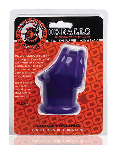 Oxballs Powerballs Cocksling y Estirador de Testículos - Berenjena