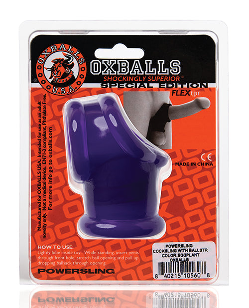Oxballs Powerballs Cocksling y Estirador de Testículos - Berenjena