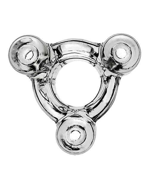 Oxballs Buzz Squeeze Estirador de testículos con vibración - Transparente