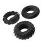 Kit de Anillos para Pene Oxballs Bonemaker, paquete de 3 - Negro