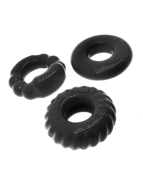 Kit de Anillos para Pene Oxballs Bonemaker, paquete de 3 - Negro