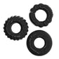 Kit de Anillos para Pene Oxballs Bonemaker, paquete de 3 - Negro