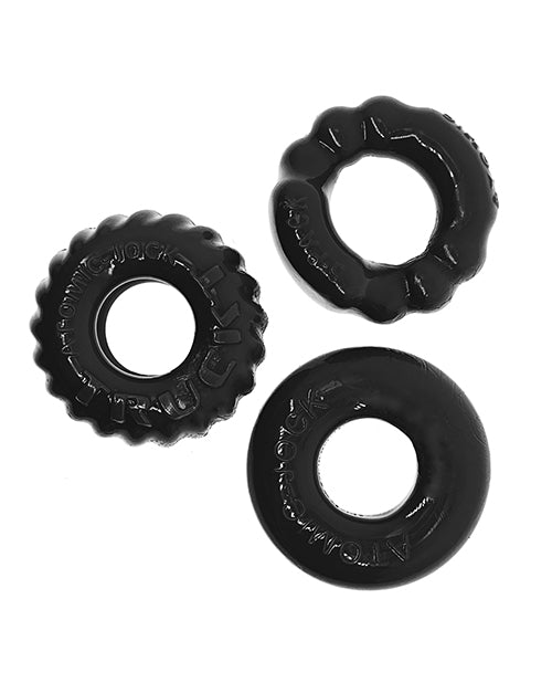 Kit de Anillos para Pene Oxballs Bonemaker, paquete de 3 - Negro