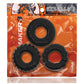 Kit de Anillos para Pene Oxballs Bonemaker, paquete de 3 - Negro