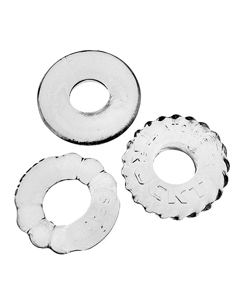 Oxballs Bonemaker Juego de 3 anillos para pene - Transparente