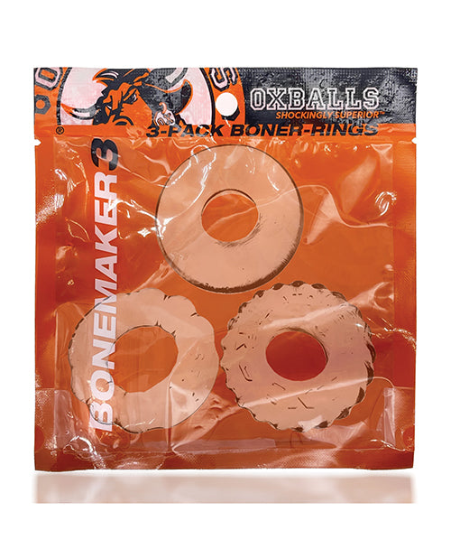 Oxballs Bonemaker Juego de 3 anillos para pene - Transparente
