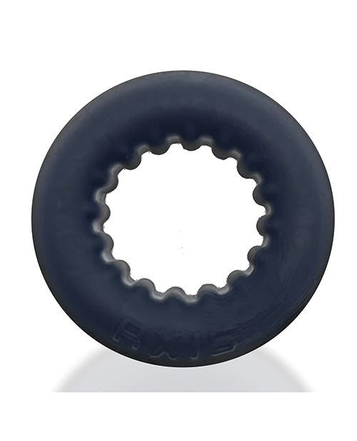 Anillo para pene Oxballs Axis Rib Griphold - Hielo Negro