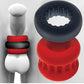 Oxballs UltraCore Estirador de testículos con anillo Axis - Hielo rojo