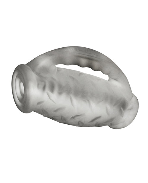 Oxballs MasterJack Doble Penetración Stroker - Jo Hielo Transparente