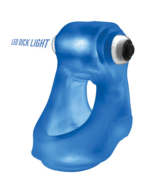 Arnés para pene Oxballs Glowsling - LED Azul Hielo