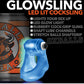 Arnés para pene Oxballs Glowsling - LED Azul Hielo