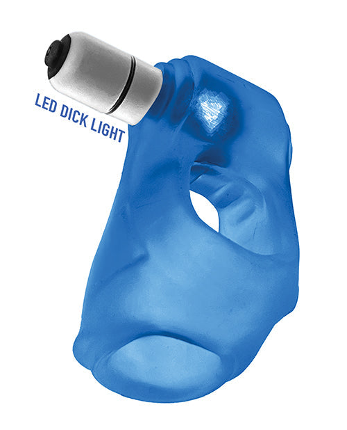 Arnés para pene Oxballs Glowsling - LED Azul Hielo
