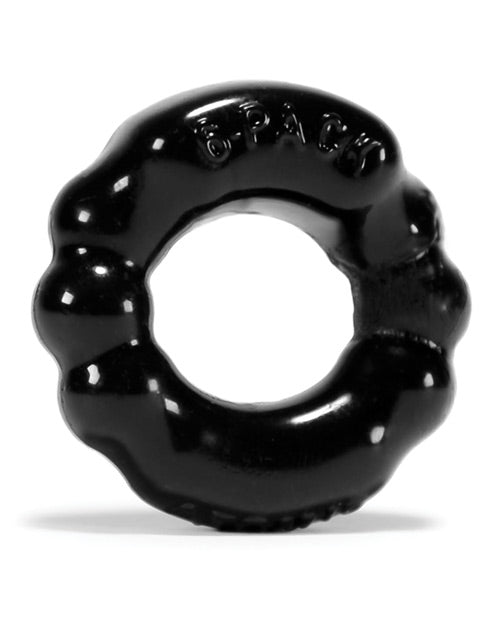 Oxballs Atomic Jock 6 paquets de coques pour testicules – Noir
