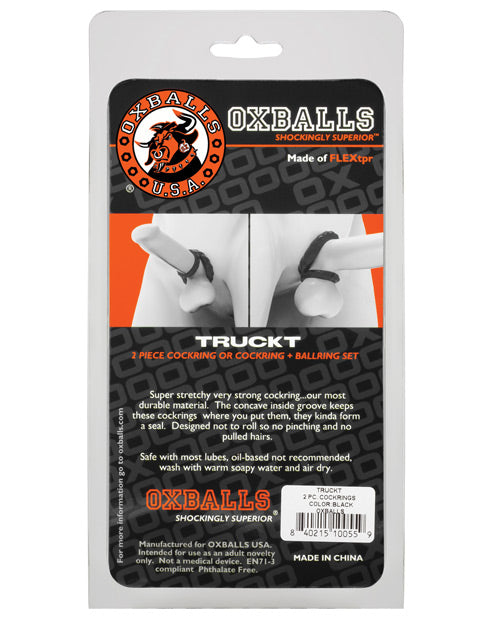 Bague pour verge et testicules Oxballs TruckT - Noir Lot de 2