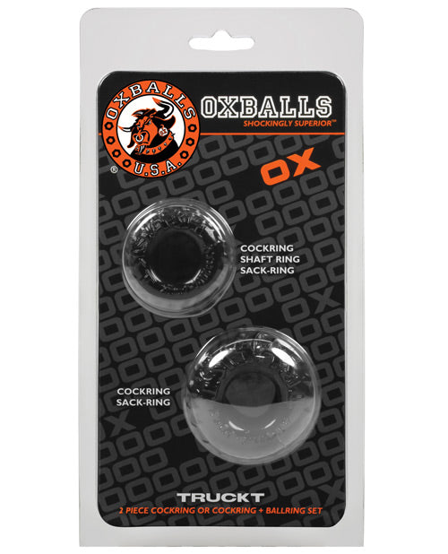 Bague pour verge et testicules Oxballs TruckT - Noir Lot de 2