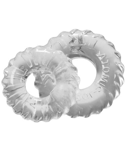 Oxballs TruckT Anneau Pénis et Testicules - Transparent Pack de 2