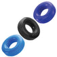 Hunky Junk Anneau de Pénis Multipack - Cobalt Pack de 3