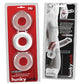 Lot de 3 anneaux Hunky Junk C Ring Multi Pack – Blanc givré
