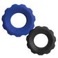 Lot de 2 anneaux à godet Hunky Junk Cog Ring, taille 2 - Cobalt et goudron