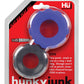 Lot de 2 anneaux à godet Hunky Junk Cog Ring, taille 2 - Cobalt et goudron