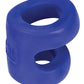 Bague pénienne Hunky Junk Connect avec tendeur testiculaire - Cobalt