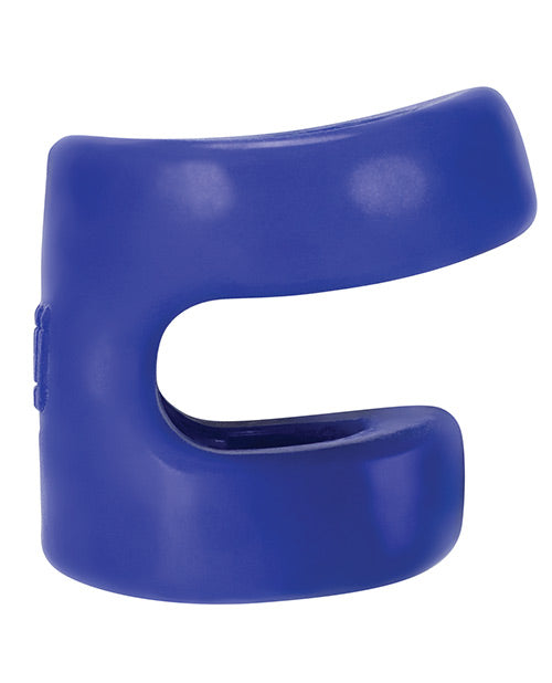 Bague pénienne Hunky Junk Connect avec tendeur testiculaire - Cobalt