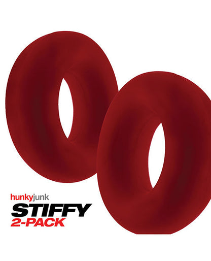 Anneaux Péniens Hunky Junk Stiffy Lot de 2 – Cerise Glacée
