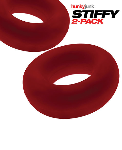 Anneaux Péniens Hunky Junk Stiffy Lot de 2 – Cerise Glacée