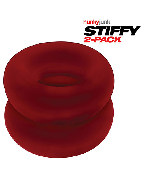 Anneaux Péniens Hunky Junk Stiffy Lot de 2 – Cerise Glacée