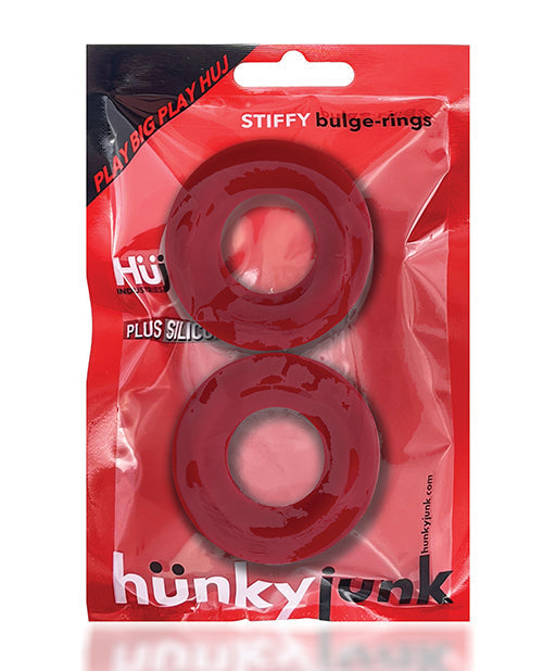 Anneaux Péniens Hunky Junk Stiffy Lot de 2 – Cerise Glacée