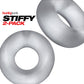 Anillos para el pene Hunky Junk Stiffy, paquete de 2 - Hielo Transparente