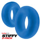 Hunky Junk Stiffy Lot de 2 anneaux péniens – Glace sarcelle