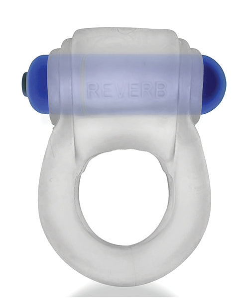Anneau pénien Hunkyjunk Revring avec vibreur - Transparent avec vibreur bleu